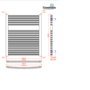 Towelrads Pisa Black Towel Radiator - 800 x 600mm