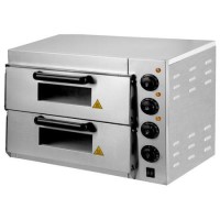 Hamoki EP 1+1 Twin Deck 410mm Electric Pizza Oven Up to 8 x 8" Pizzas or 2 x 16” Pizzas 3kW  13 amp