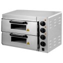 171003 Hamoki EP 2+2 Electric Twin Deck Pizza Oven. 2 x 500mm Decks. Up To 8 x 10" Pizzas or 4 x 12" or 2 x 20” Pizzas 3kW 13 amp