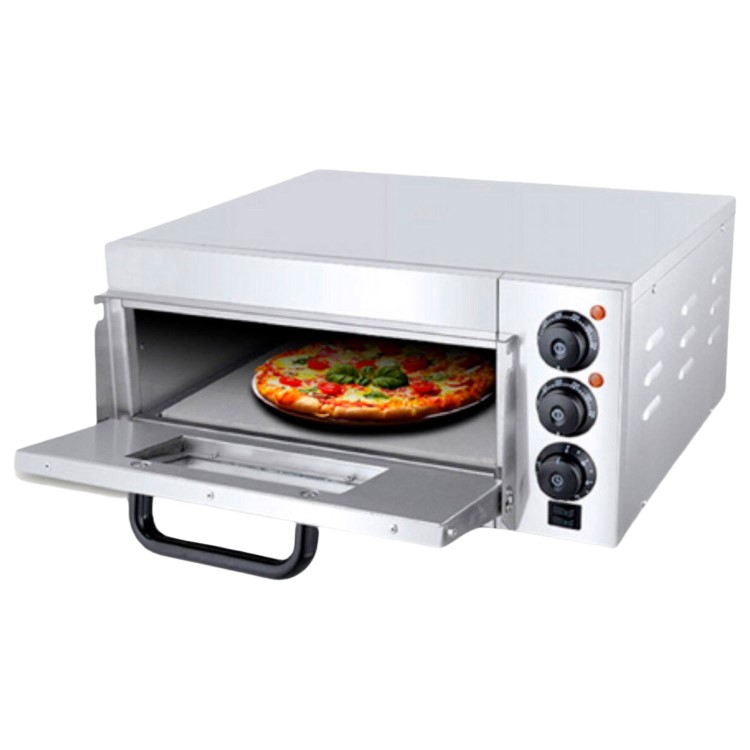 Hamoki EP2 Compact 500mm Single Deck Electric Pizza Oven Up To 4 x 10" Pizzas or 1 x 20” Pizza. 2.2kW 13 Amp