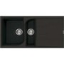 Reginox EGO475B/THAMES EGO475 Reversible 1.5 Bowl Black Regi-Granite Composite Sink & Thames Chrome Tap Pack