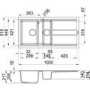 Reginox BEST475B/ASTORIA BEST475 Reversible 1.5 Bowl Black Regi-Granite Composite Sink & Astoria Chrome Tap Pack