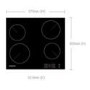 Samsung Grade A1 - As New - C61R2AEE 58cm Wide 4 Zone Ceramic Hob - Black