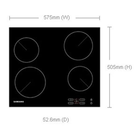 Samsung Grade A1 - As New - C61R2AEE 58cm Wide 4 Zone Ceramic Hob - Black