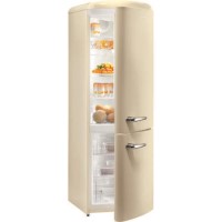 GRADE A3 - Heavy cosmetic damage - Gorenje RK60359OC Retro Style Freestanding Fridge Freezer Right Hand Hinge Cream