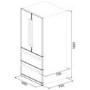 GRADE A2 - Light cosmetic damage - Smeg FQ55FX 4-Door American Fridge Freezer - Stainless Steel