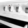 GRADE A1 - ElectriQ 60cm Double Oven Electric Cooker With Ceramic Hob - White