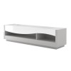 Sciae Flam Grey High Gloss TV Unit with 2 Drawers - TV&#39;s up to 70&quot;