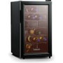 GRADE A2 - Light cosmetic damage - Baumatic BW18BL Freestanding 18 Bottle Wine Cooler - Black with Smoked Black Glass