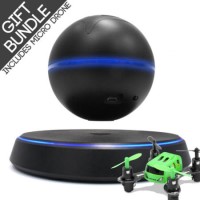 Black Levitating Bluetooth Gravity Speaker + Drone ULTIMATE GIFT PACK