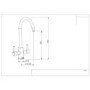 Reginox Chrome Twin Lever Kitchen Mixer Tap - Genesis Black Handle