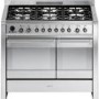 GRADE A2 - Light cosmetic damage - Smeg A2-8 Opera 100cm Dual Fuel Range Cooker in Stainless Steel