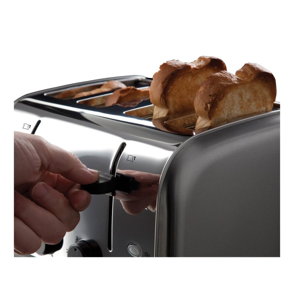 Russell Hobbs 18790 Futura 4 Slice Toaster Brushed Stainless Steel
