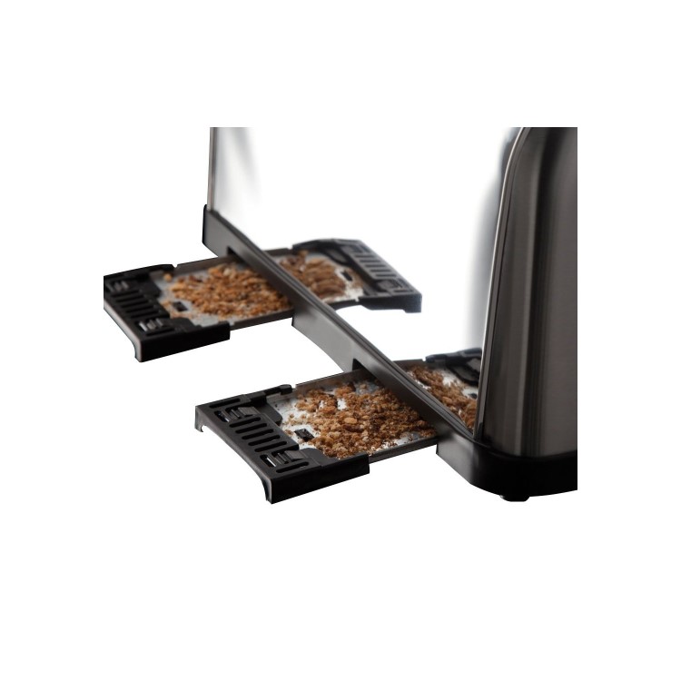 Russell Hobbs 18790 Futura 4 Slice Toaster - Brushed Stainless Steel
