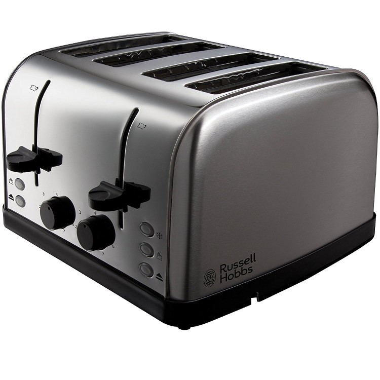 Russell Hobbs 18790 Futura 4 Slice Toaster - Brushed Stainless Steel