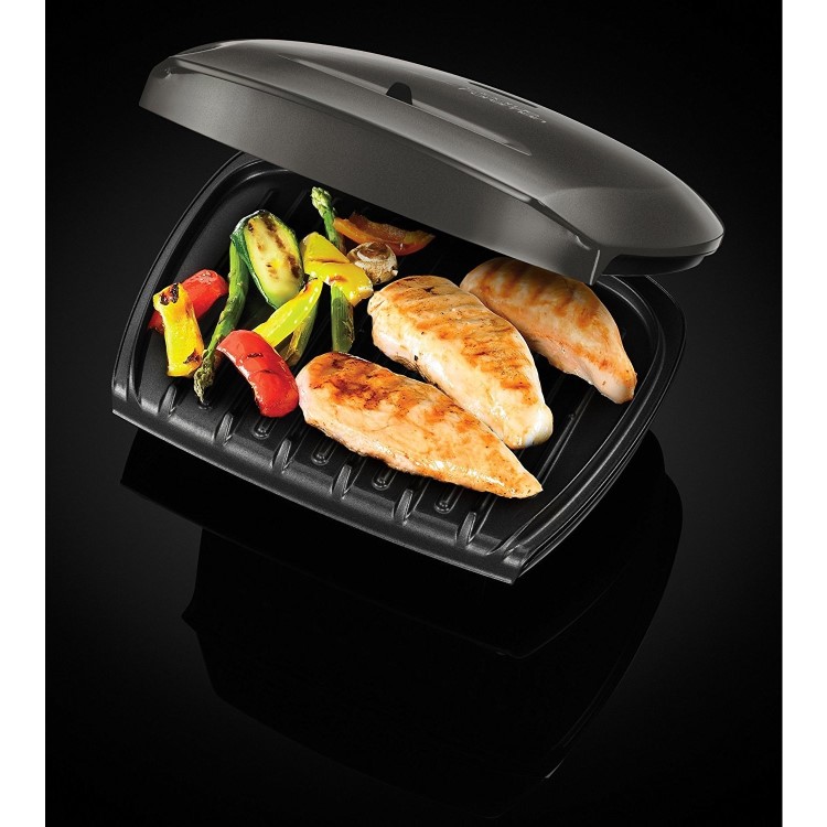 George Foreman 18871 5 Portion Family Grill with Temperature Control - Black