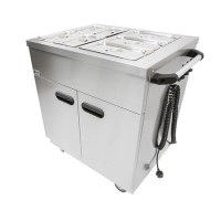 Parry 1887 Mobile Servery Cart / Hot Cupboard With Dual Section Dry Heat  Bain Marie Top For 3 x 1/3 GN and 4 x 1/4 GN. 865mm Wide. Fitted UK Plug. Made In Britain Parry 1887 Mobile Servery Cart / Hot Cupboard With Dual Section Dry Heat  Bain Marie Top For 3 x 1/3 GN and 4 x 1/4 GN. 865mm Wide. Fitted UK Plug. Made In Britain