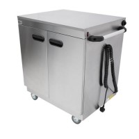 Parry 1888 Mobile Hot Cupboard With Plain Solid Top 865mm Wide. 13 Amp Plug In. Made In Britain