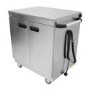 Parry 1888 Mobile Hot Cupboard With Plain Solid Top 865mm Wide. Fitted UK Plug. Made In Britain