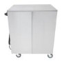 Parry 1888 Mobile Hot Cupboard With Plain Solid Top 865mm Wide. Fitted UK Plug. Made In Britain