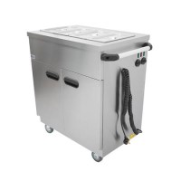 Parry 1894 Mobile Servery Cart / Hot Cupboard With Dry Heat Bain Marie Top For 4 x 1/3 GN. 865mm Wide. Fitted UK Plug. Made In Britain Parry 1894 Mobile Servery Cart / Hot Cupboard With Dry Heat Bain Marie Top For 4 x 1/3 GN. 865mm Wide. Fitted UK Plug. Made In Britain