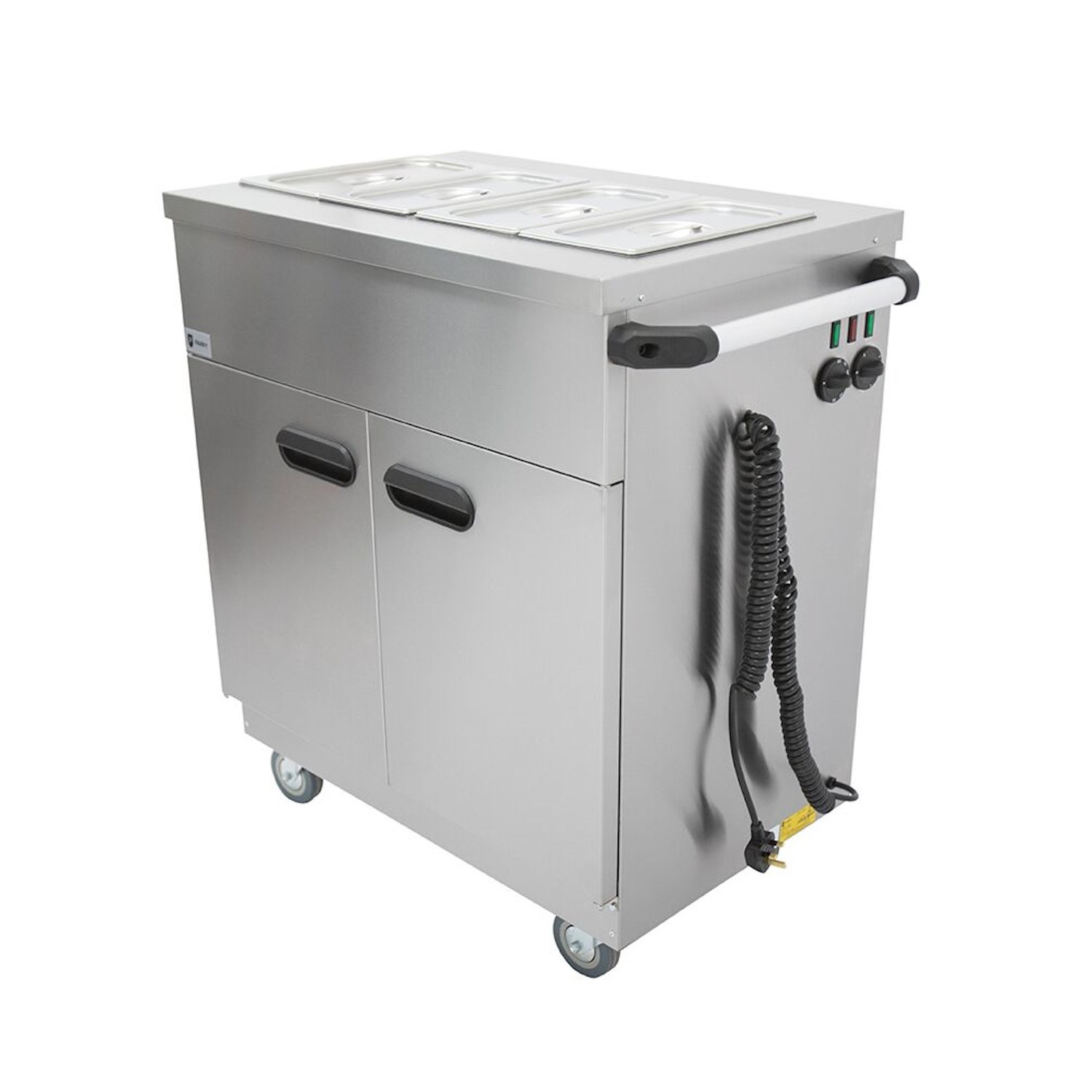Parry Catering Equipment Parry 1894 Commercial Mobile Hot Cupboard Dry Heat Bain Marie 4 X 1/3 Gn 865Mm Wide