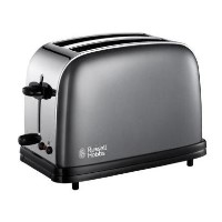 Russell Hobbs 18954 Pf Colours Grey & Stainless Steel 2 Slice Toaster