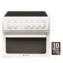 GRADE A1 - Hotpoint HAE51PS 50cm Wide Double Cavity Electric Cooker With Ceramic Hob White