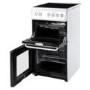 GRADE A1 - Hotpoint HAE51PS 50cm Wide Double Cavity Electric Cooker With Ceramic Hob White