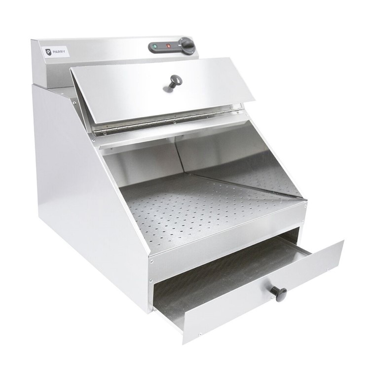 Parry 1925 Countertop Electric Chip Scuttle With Folding Lid. 3kg Capacity. UK Plug. Made In Britain