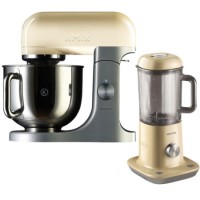 Kenwood KMix Kitchen Machine - Almond Cream With Free Blender 