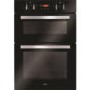 GRADE A1 - As new but box opened - CDA DC940BL Electric Built-in Fan Double Oven With Touch Control Timer - Black