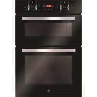 GRADE A1 - As new but box opened - CDA DC940BL Electric Built-in Fan Double Oven With Touch Control Timer - Black