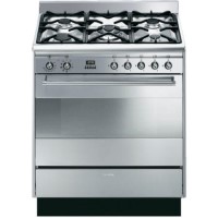 GRADE A1 - As new but box opened - Smeg SUK81MFX8 80cm Dual Fuel Range Cooker Stainless Steel