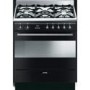 GRADE A2 - Light cosmetic damage - Smeg SUK81MBL8 80cm Dual Fuel Range Cooker Black