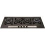 GRADE A1 - As new but box opened - CDA HVG93BL Four Burner Linear Gas-on-glass Hob Black