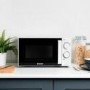 Haden 195678 20L Freestanding Solo Microwave Oven – 700W Stainless Steel Interior Manual Controls White