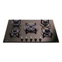 GRADE A2 - Light cosmetic damage - CDA HVG720BL Five Burner Gas-on-glass Hob Black