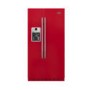 GRADE A2 - Light cosmetic damage - Britannia FF-MONTANA-R Montana American Fridge Freezer With Ice And Water Dispenser - Gloss Red