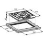 GRADE A2 - Light cosmetic damage - Baumatic BHG720SS Five Burner 70cm Wide Gas Hob - Stainless Steel