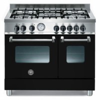 Bertazzoni AD905MFENEE Ex-display Master Series 90cm Dual Fuel Range Cooker - Matt Black