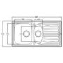 GRADE A1 - As new but box opened - Astracast AI0951HVL Alto 1.5 Bowl Reversible Drainer Linen Stainless Steel Sink Only