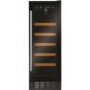 GRADE A3 - Heavy cosmetic damage - CDA FWC303BL 30 cm Freestanding Under Counter Wine Cooler - Black Glass