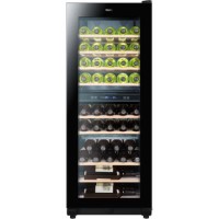 GRADE A1 - As new but box opened - Haier WS49GDB 49 Bottle Dual Zone Wine Cooler Black
