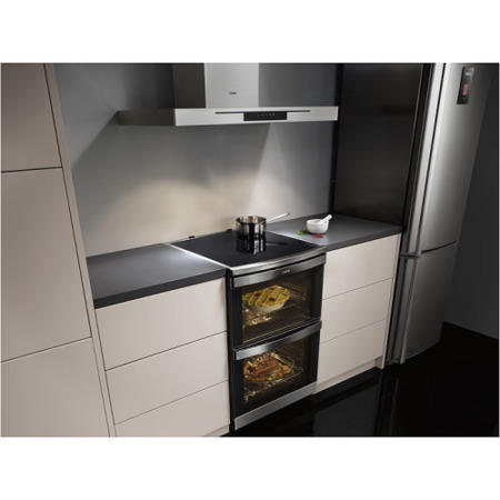 GRADE A2 - Light cosmetic damage - AEG 49332I-MN 60cm Double Oven Electric Cooker Stainless Steel