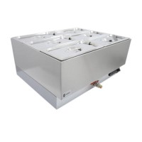 Parry 1985 Wet Heat Countertop 6 x 1/3GN Electric Bain Marie Complete With Tap & Pans. 13 Amp