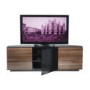GRADE A2 - Light cosmetic damage - UKCF Milan Gloss Walnut Corner TV Cabinet - Up to 55 Inch