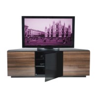 GRADE A2 - Light cosmetic damage - UKCF Milan Gloss Walnut Corner TV Cabinet - Up to 55 Inch