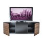 GRADE A2 - Light cosmetic damage - UKCF Milan Gloss Walnut Corner TV Cabinet - Up to 55 Inch
