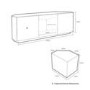 GRADE A2 - Light cosmetic damage - UKCF Milan Gloss Walnut Corner TV Cabinet - Up to 55 Inch